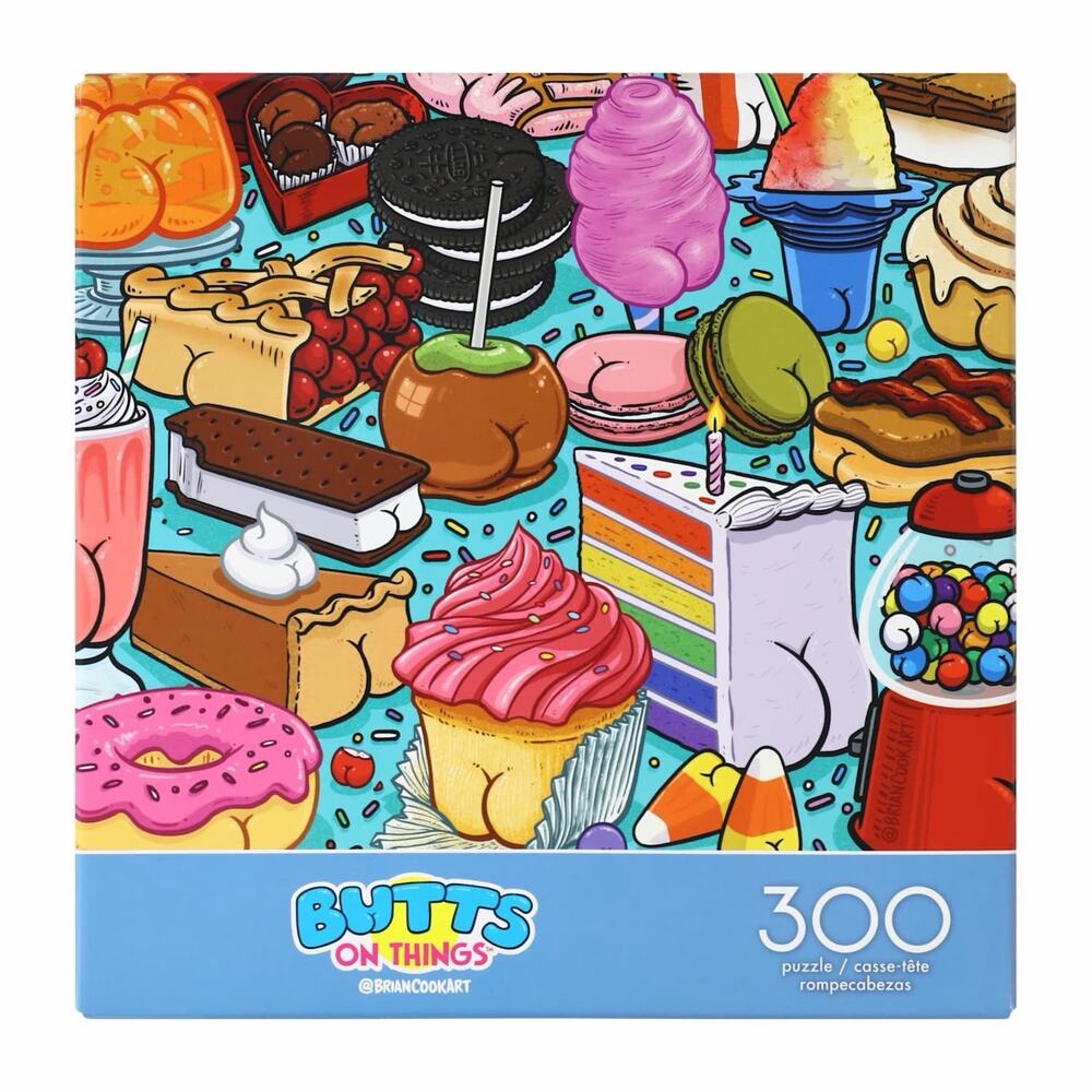 🔥Brian Cook Butts on Things - Sweet Cheeks - 300 Piece Jigsaw Puzzle BNWT🔥